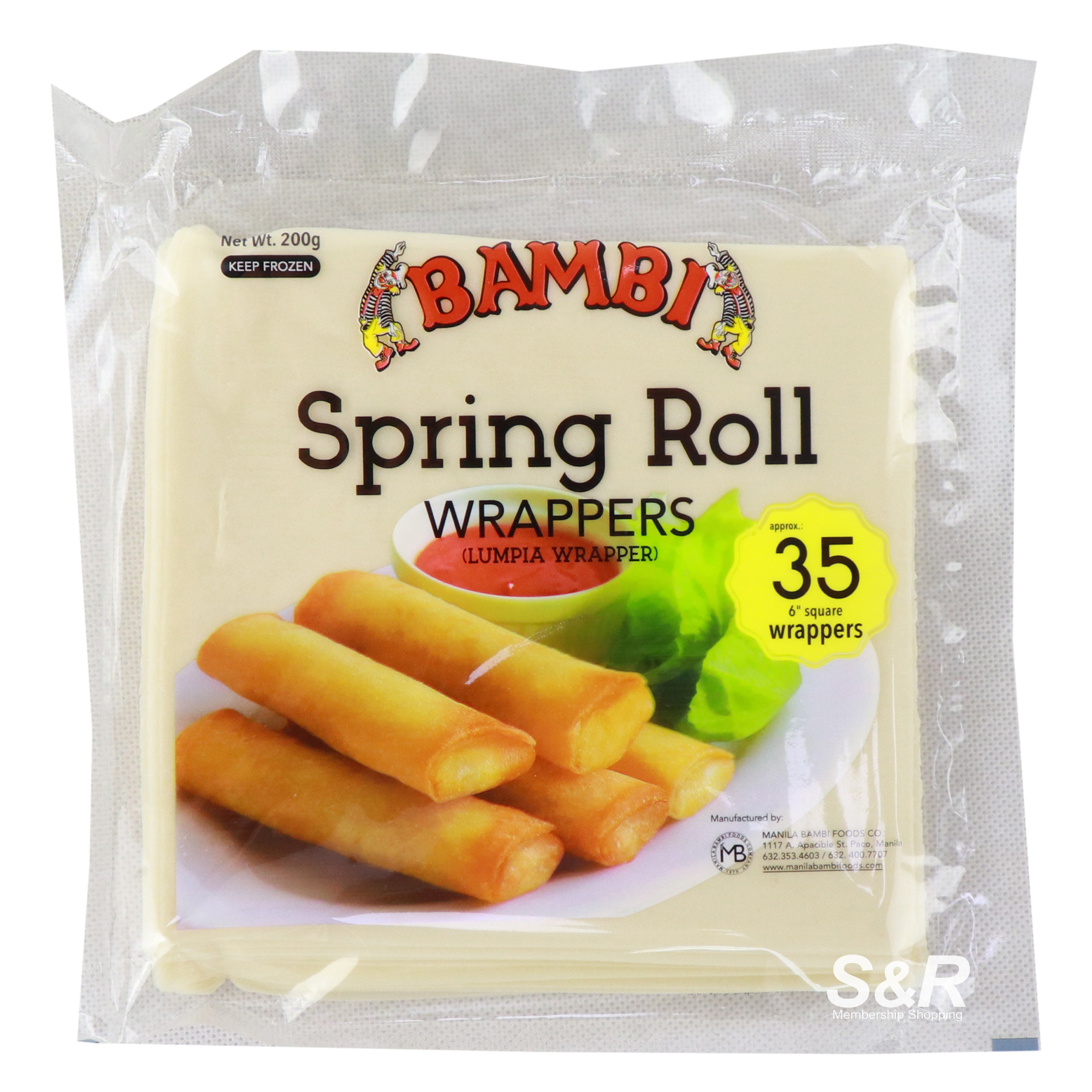 Bambi Spring Roll Wrappers Small 200g Bambi Spring Roll Wrappers Small 200g